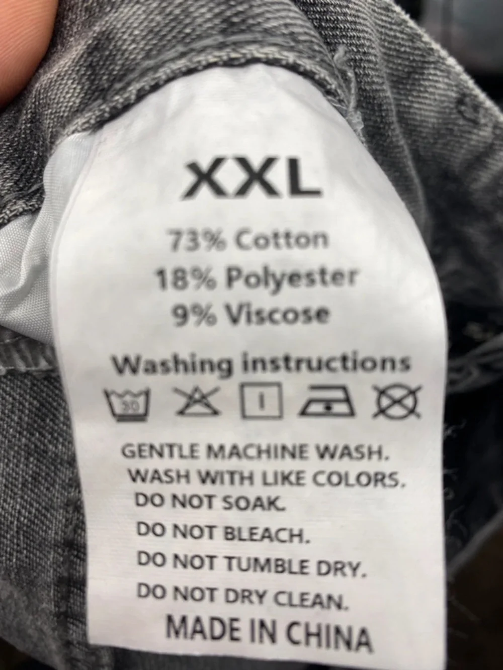 Men's Gray Washed Jeans - Brand Unspecified